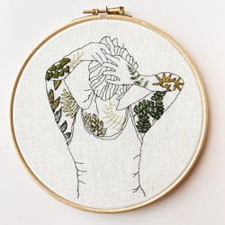 Stitch Happy - Broderikit Tavla - Botanical Tattoos