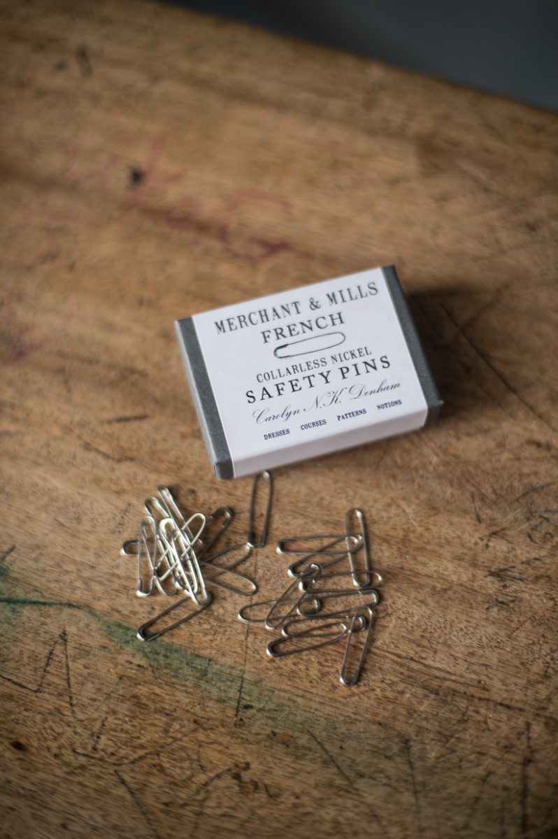 Merchant & Mills Nickel French Safety Pins - säkerhetsnålar utan ögla