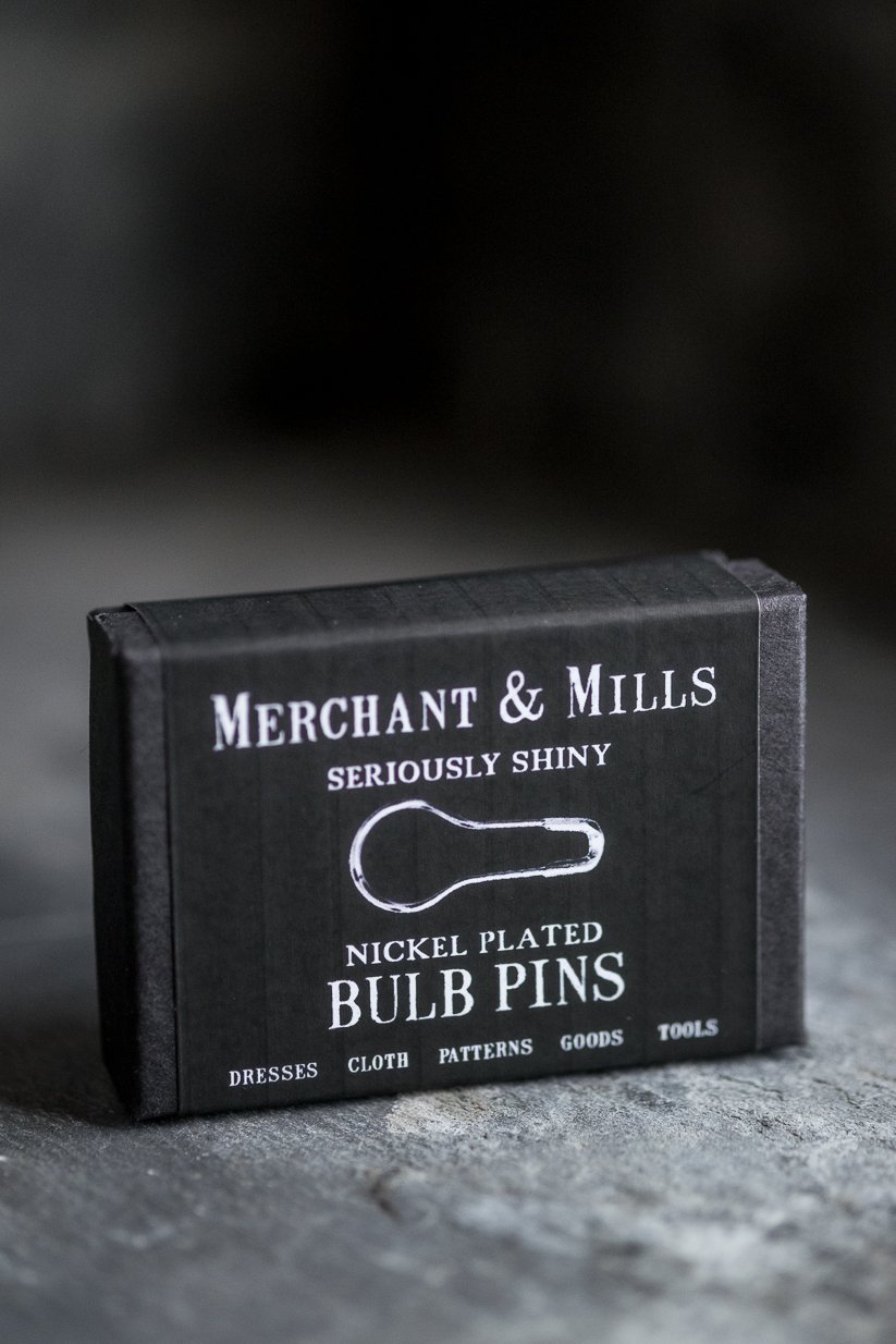 Merchant & Mills Nickel Bulb Pins - silverfärgade säkerhetsnålar eller stickmarkörer
