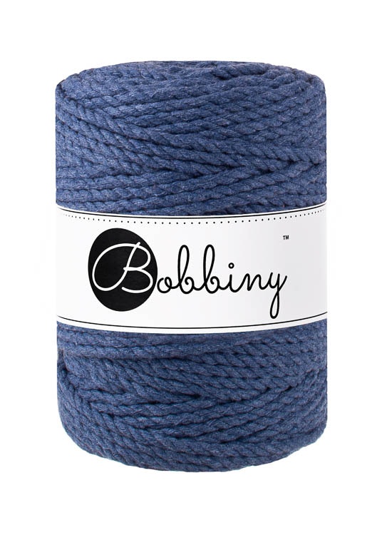 Bobbiny 3ply Macrame Rope XXL 5 mm - trippeltvinnat makramégarn