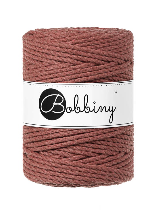 Bobbiny 3ply Macrame Rope XXL 5 mm - trippeltvinnat makramégarn