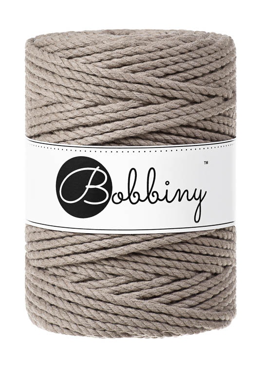 Bobbiny 3ply Macrame Rope XXL 5 mm - trippeltvinnat makramégarn