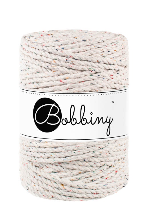 Bobbiny 3ply Macrame Rope XXL 5 mm - trippeltvinnat makramégarn