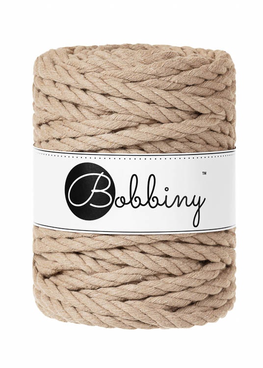 Bobbiny 3ply Macrame Rope 9 mm - trippeltvinnat makramégarn