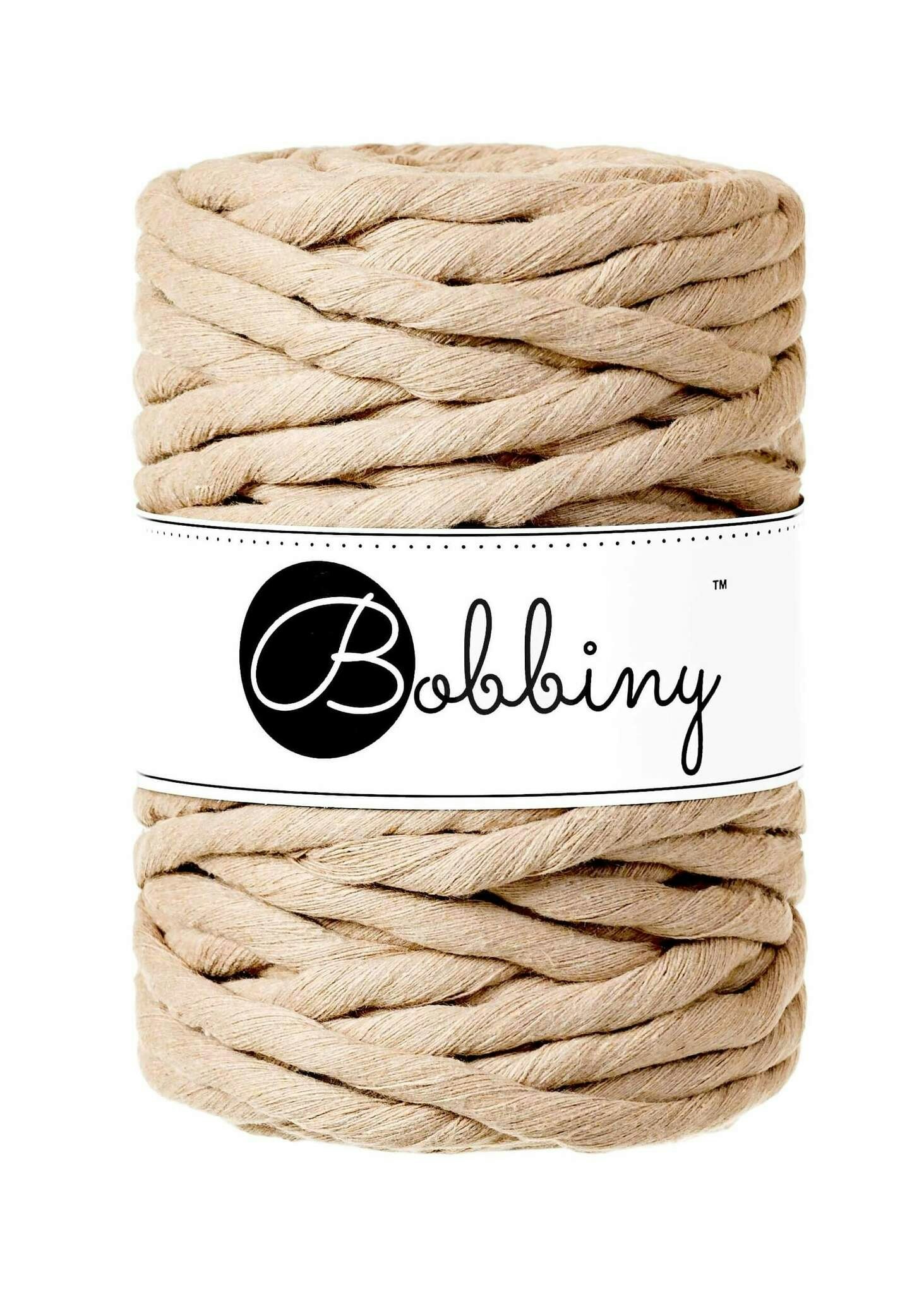 Bobbiny Single Twist Macrame Cord 9 mm - enkeltvinnat makramégarn