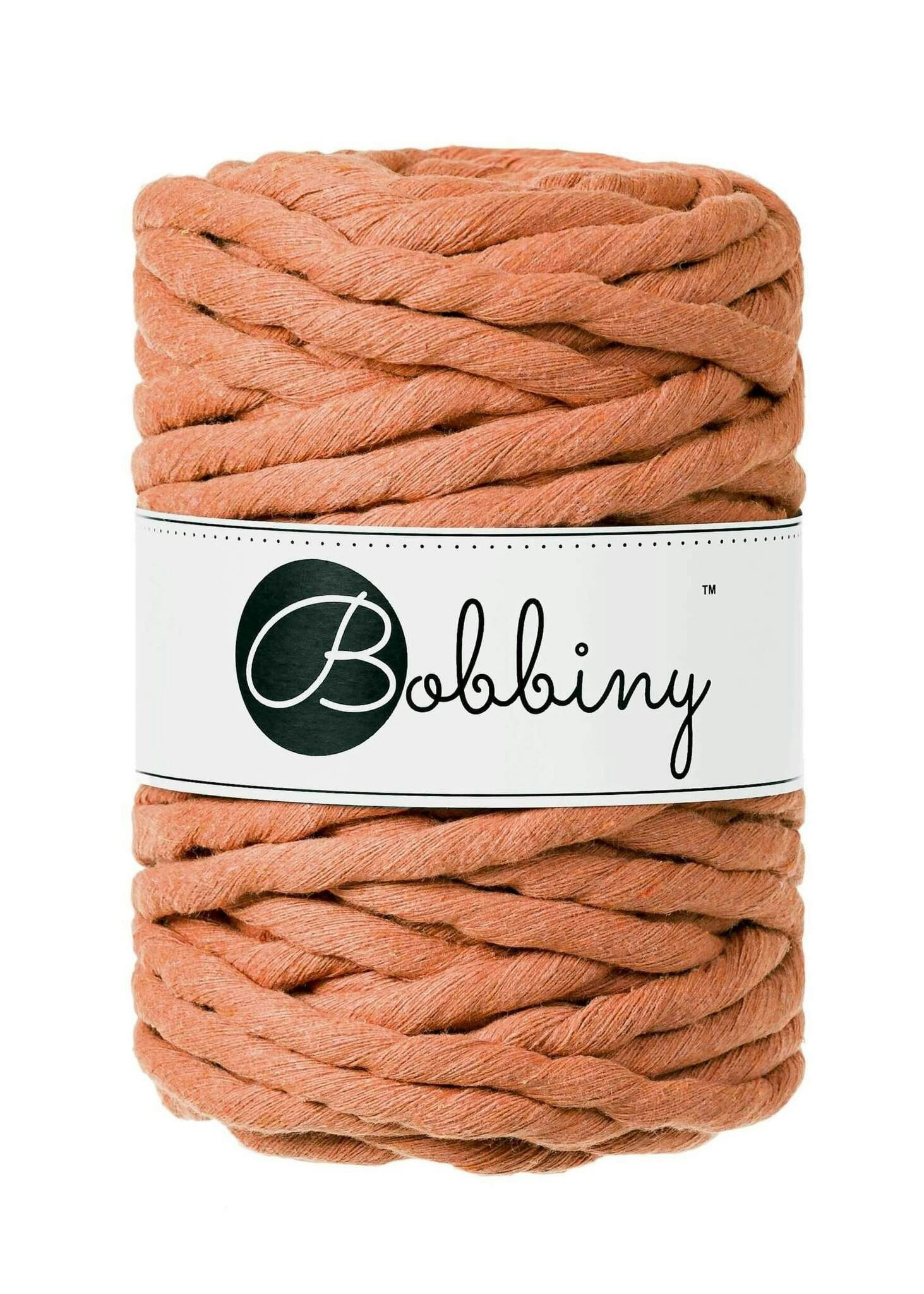 Bobbiny Single Twist Macrame Cord 9 mm - enkeltvinnat makramégarn