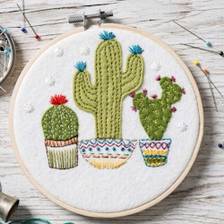 Corinne Lapierre - Cactus Felt Appliqué - kit för filtsömnad