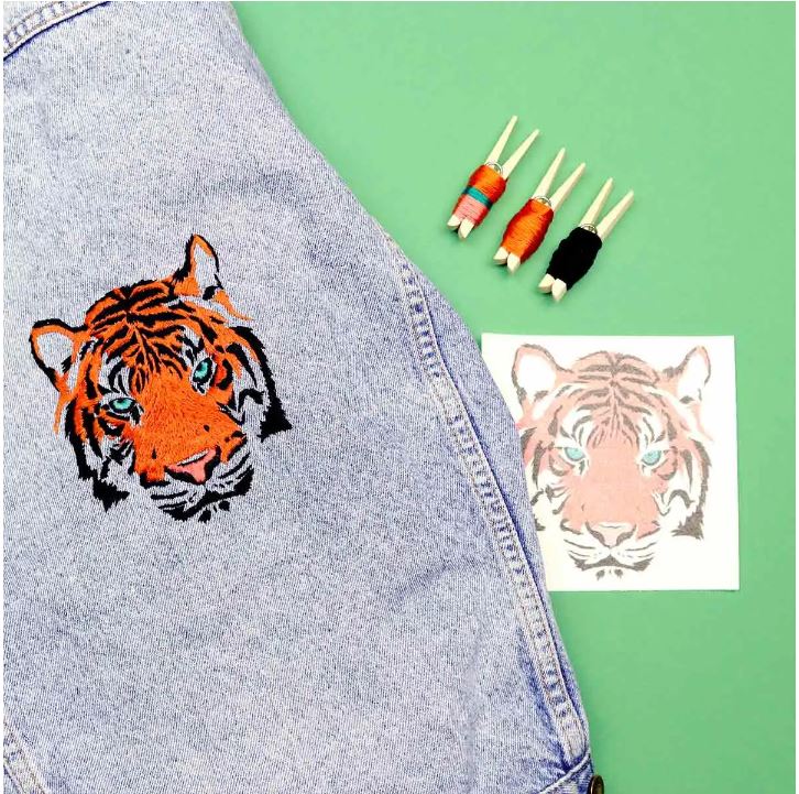 Make me stitch - Broderikit Kläder - Tigre