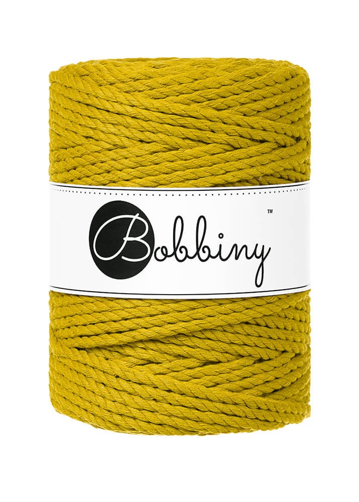 Bobbiny 3ply Macrame Rope XXL 5 mm - trippeltvinnat makramégarn