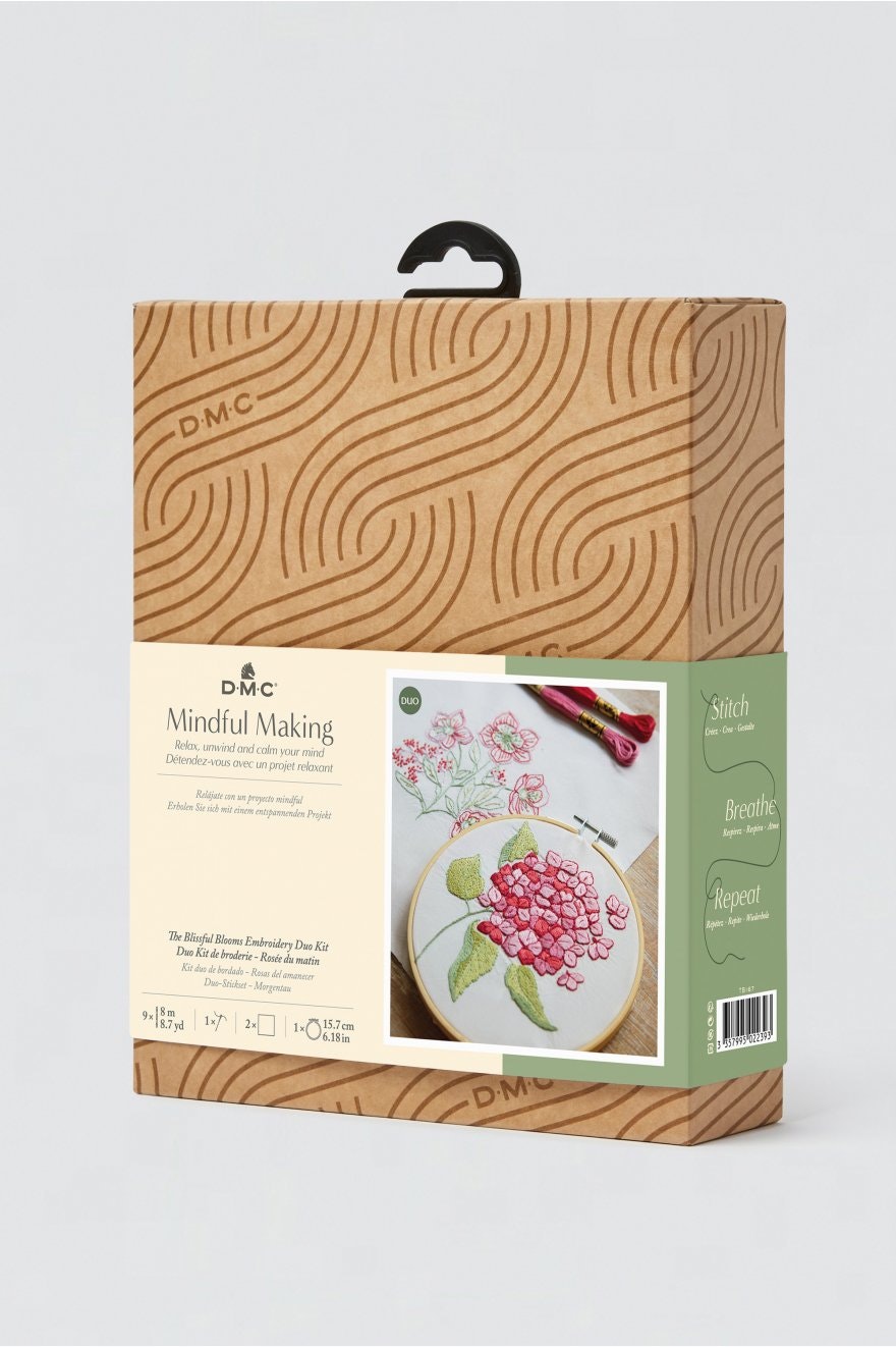 DMC Mindful Making - The Blissful Blooms - kit med två broderier