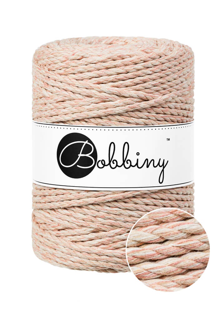 Bobbiny 3ply Macrame Rope XXL 5 mm - trippeltvinnat makramégarn