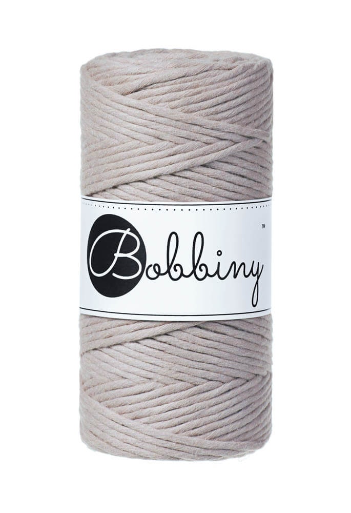 Bobbiny Single Twist Macrame Cord Regular 3 mm - enkeltvinnat makramégarn