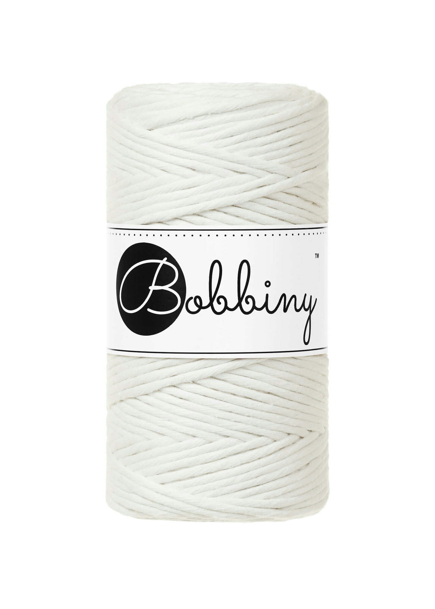 Bobbiny Single Twist Macrame Cord Regular 3 mm - enkeltvinnat makramégarn