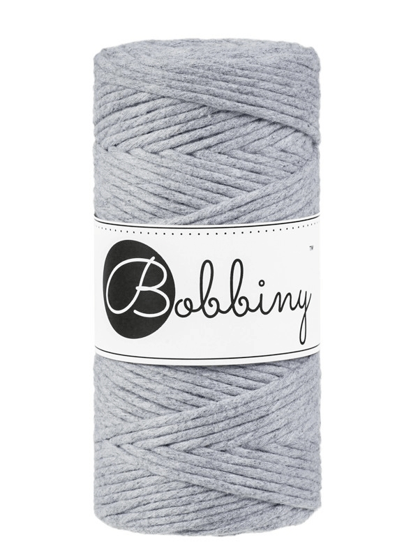 Bobbiny Single Twist Macrame Cord Regular 3 mm - enkeltvinnat makramégarn