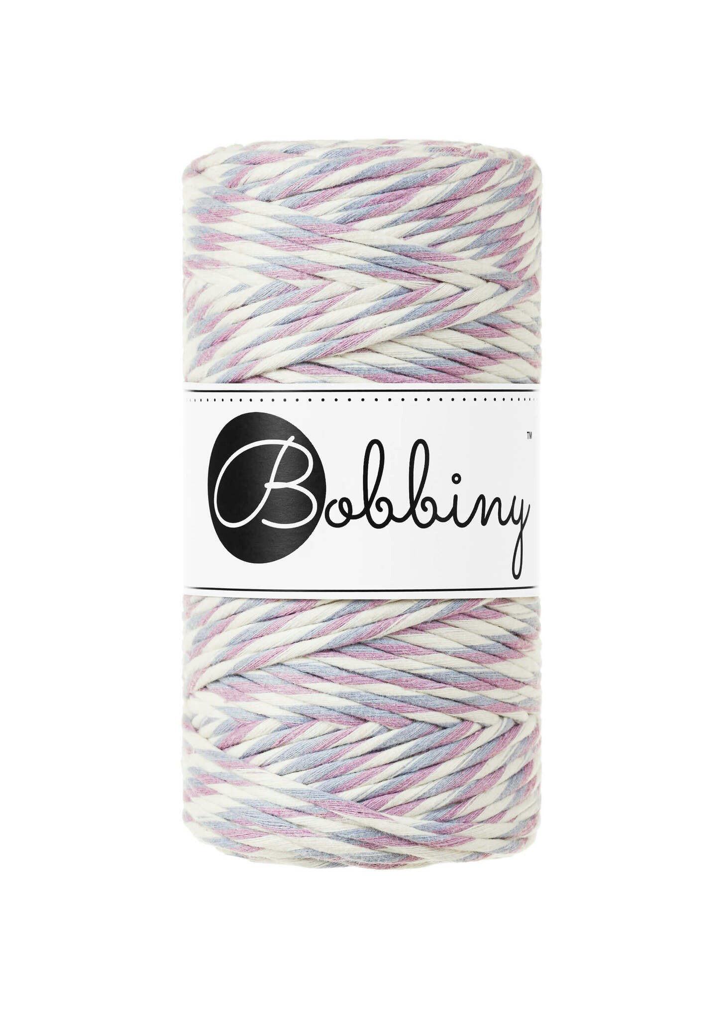 Bobbiny Single Twist Macrame Cord Regular 3 mm - enkeltvinnat makramégarn