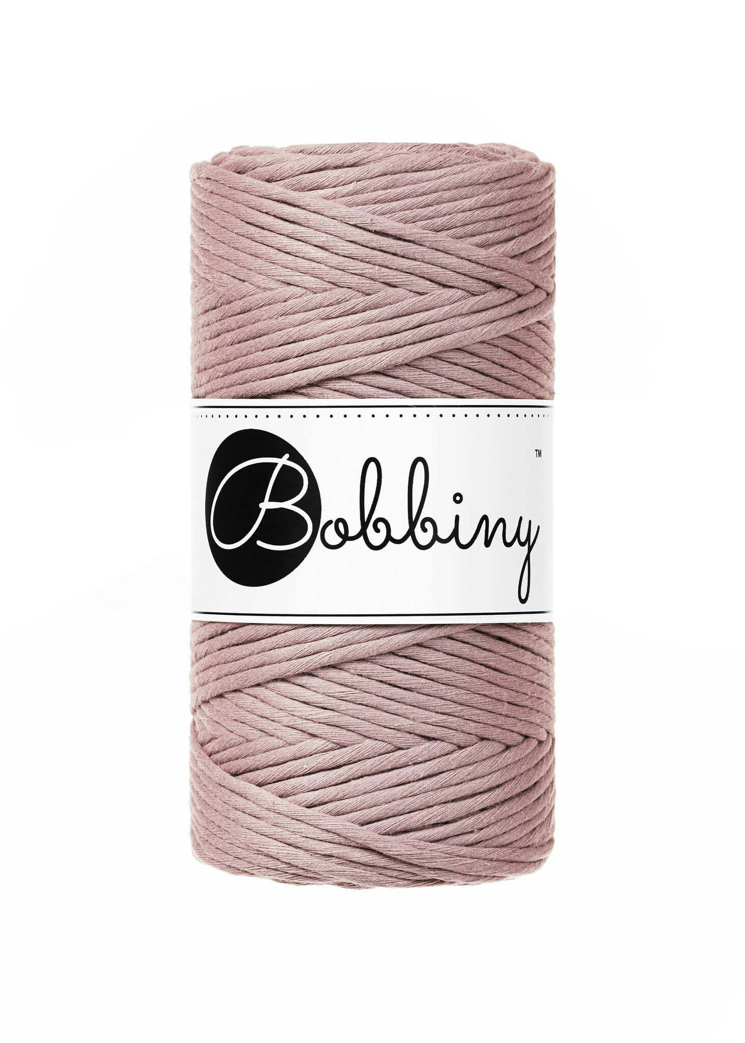 Bobbiny Single Twist Macrame Cord Regular 3 mm - enkeltvinnat makramégarn