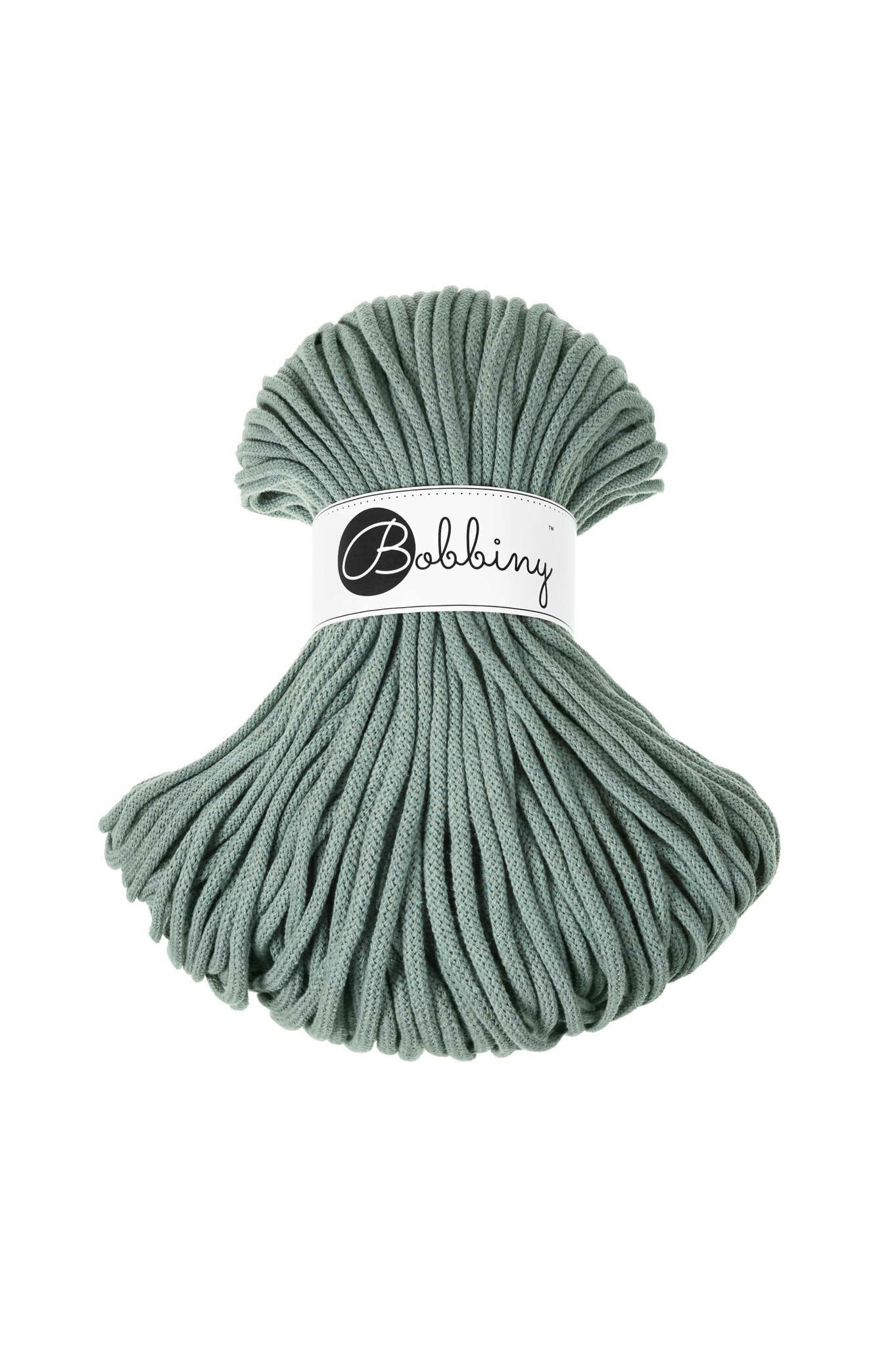 Bobbiny Braided Cord Premium 5 mm - flätat bomullsgarn