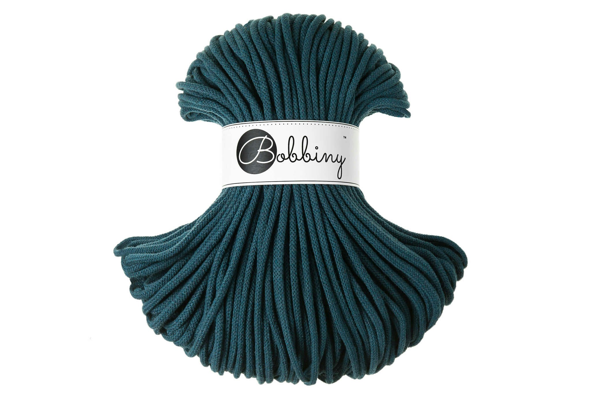 Bobbiny Braided Cord Premium 5 mm - flätat bomullsgarn