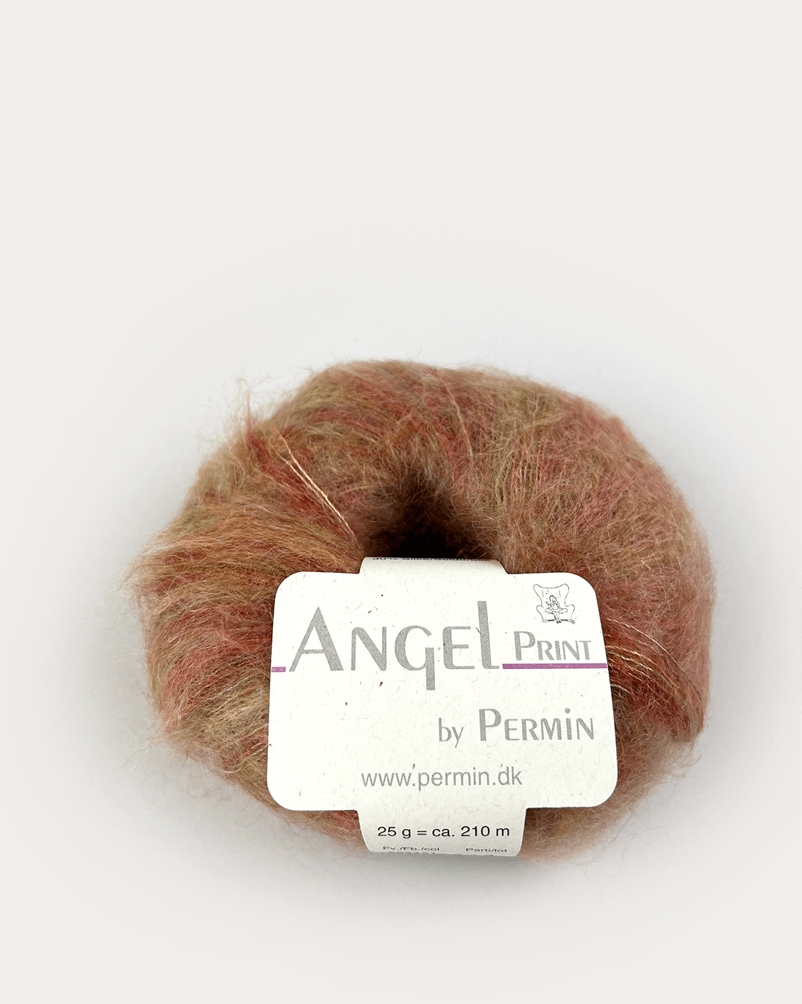 Permin Angel Print - flerfärgat mohair- och silkesgarn