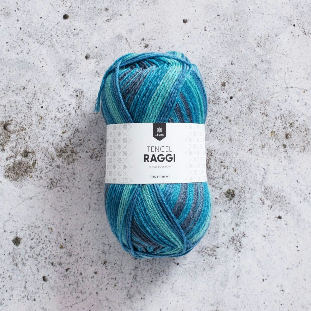 Järbo Tencel Raggi - raggsocksgarn i ull och tencel