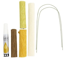 DIY-kit Pappersblommor - Magnoliakvist i kräppapper