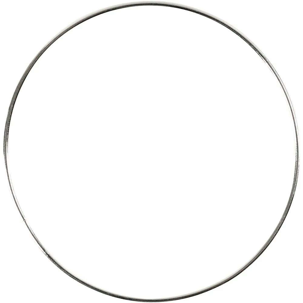 Metallringar silver 7 cm 10 st
