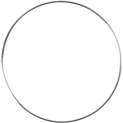 Metallringar silver 7 cm 10 st