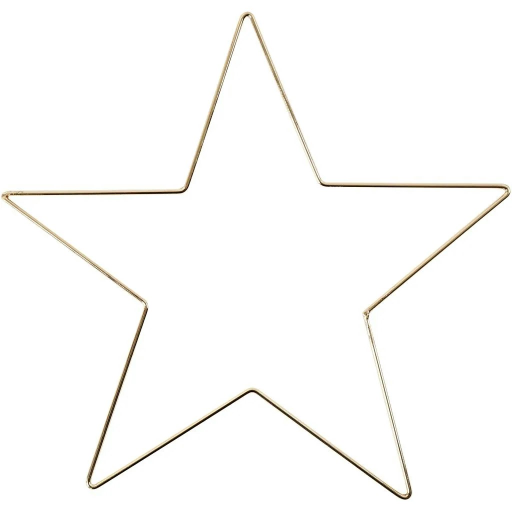 Metallstjärna guld 30 cm