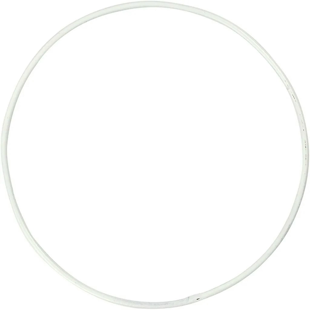 Metallring vit 10 cm