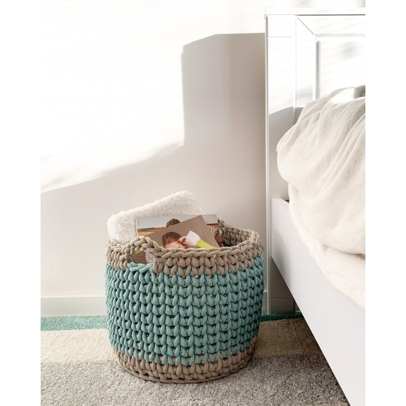 Chunky Basket - stor virkad korg i Bobbiny Jumbo