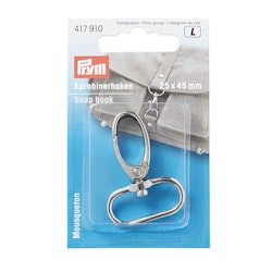 Prym Snap Hook - silvrig karbinhake för väskor 25 x 45 mm