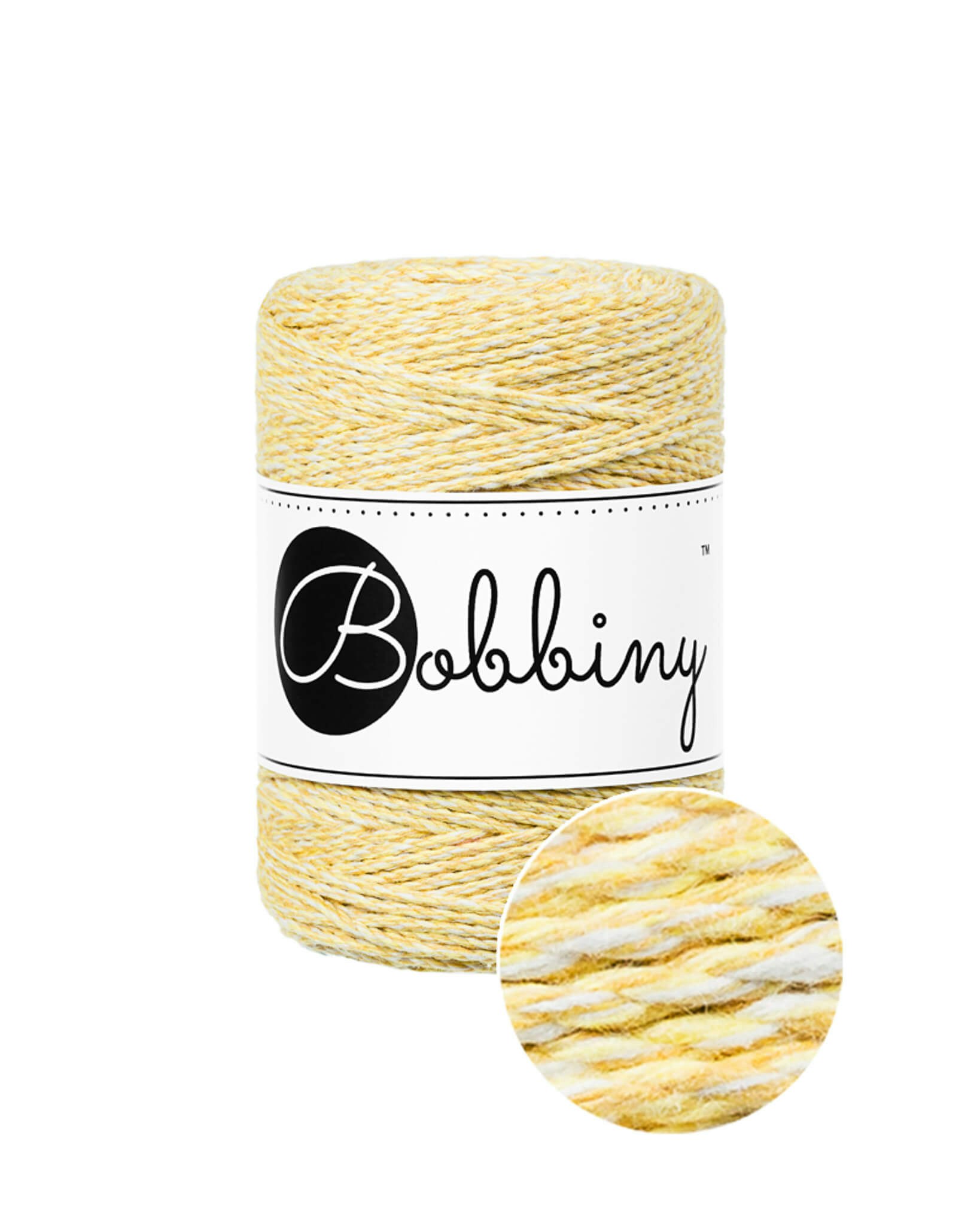 Bobbiny 3ply Macrame Rope Baby 1,5 mm - trippeltvinnat makramégarn