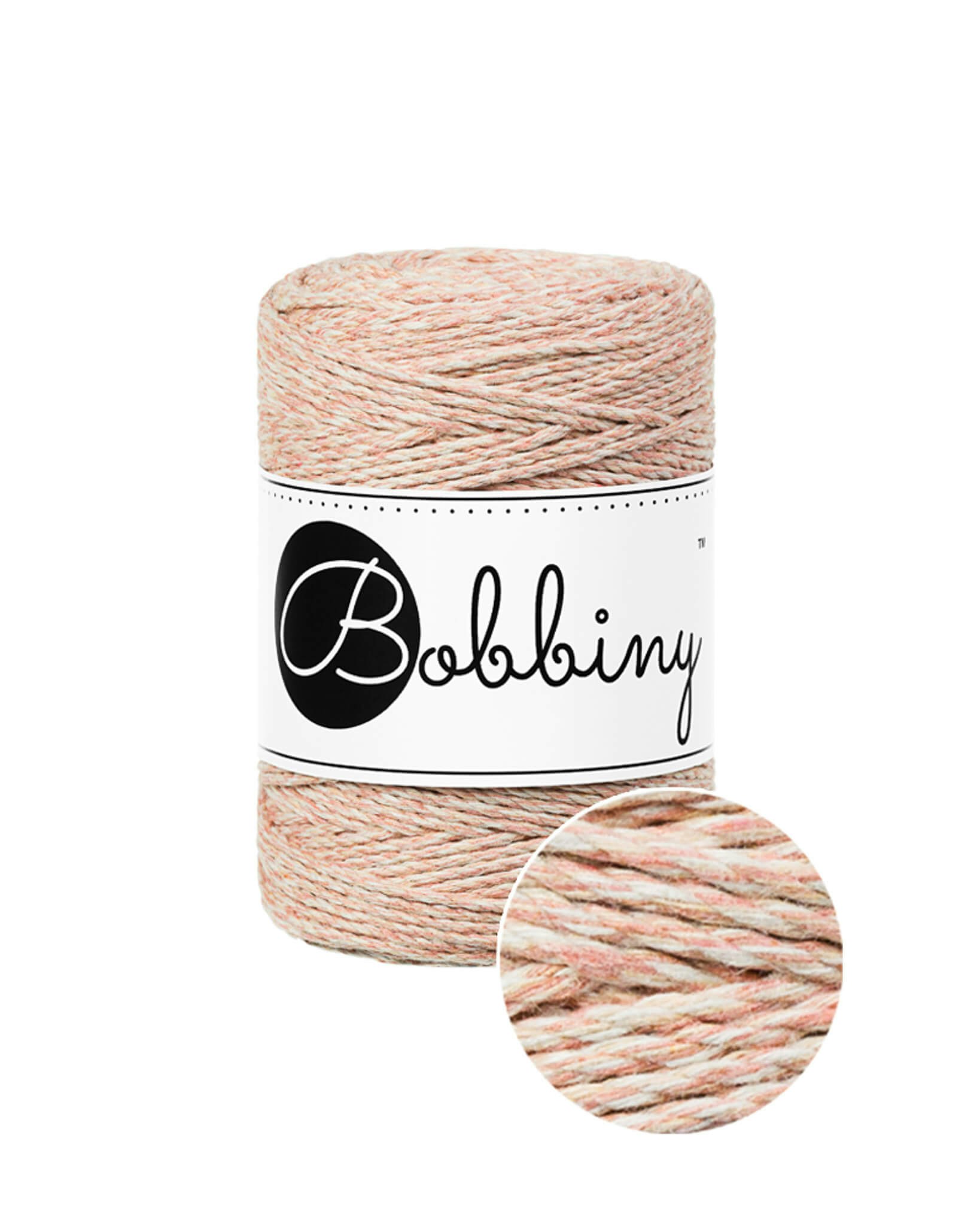 Bobbiny 3ply Macrame Rope Baby 1,5 mm - trippeltvinnat makramégarn
