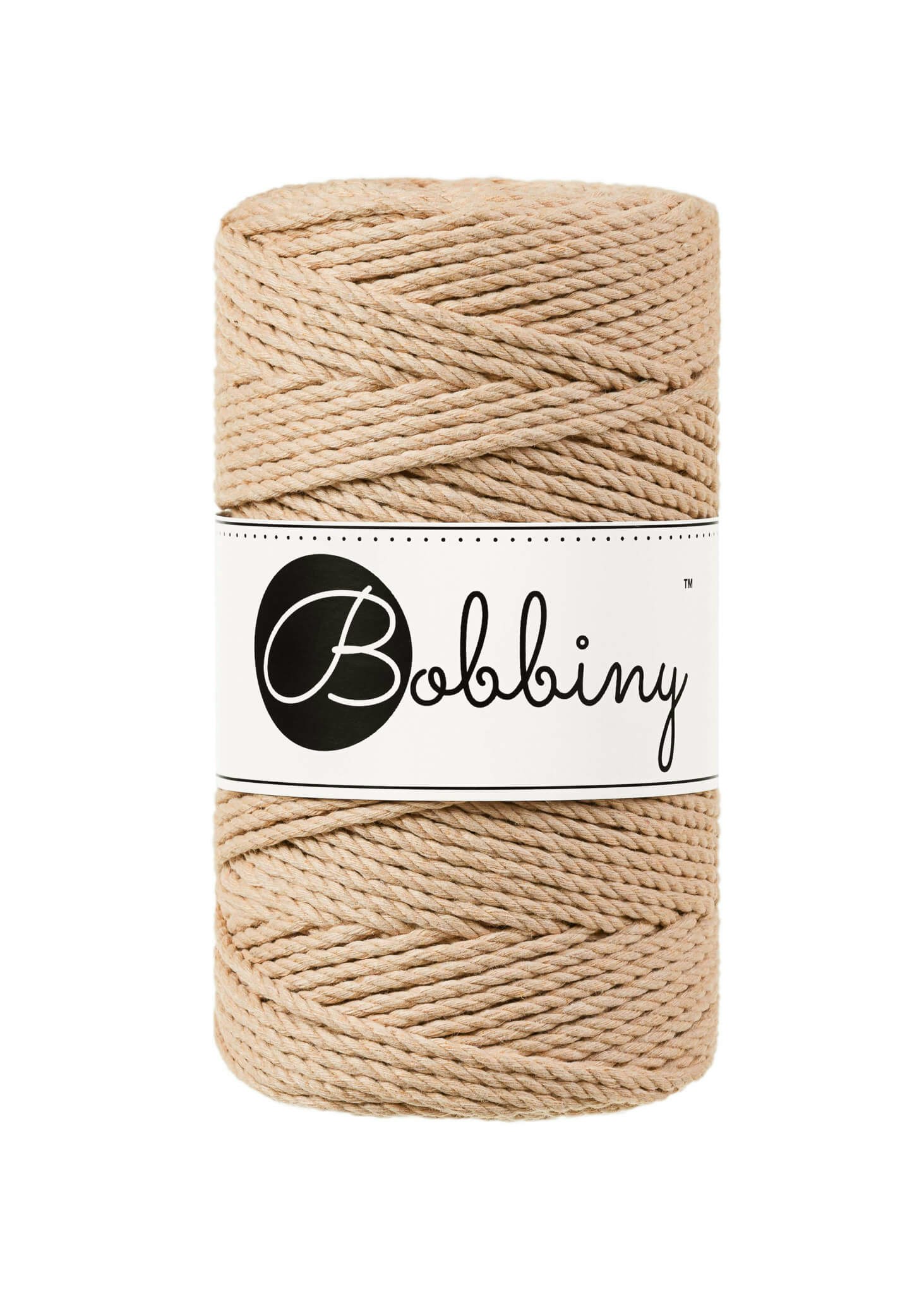 Bobbiny 3ply Macrame Rope Regular 3 mm - trippeltvinnat makramégarn