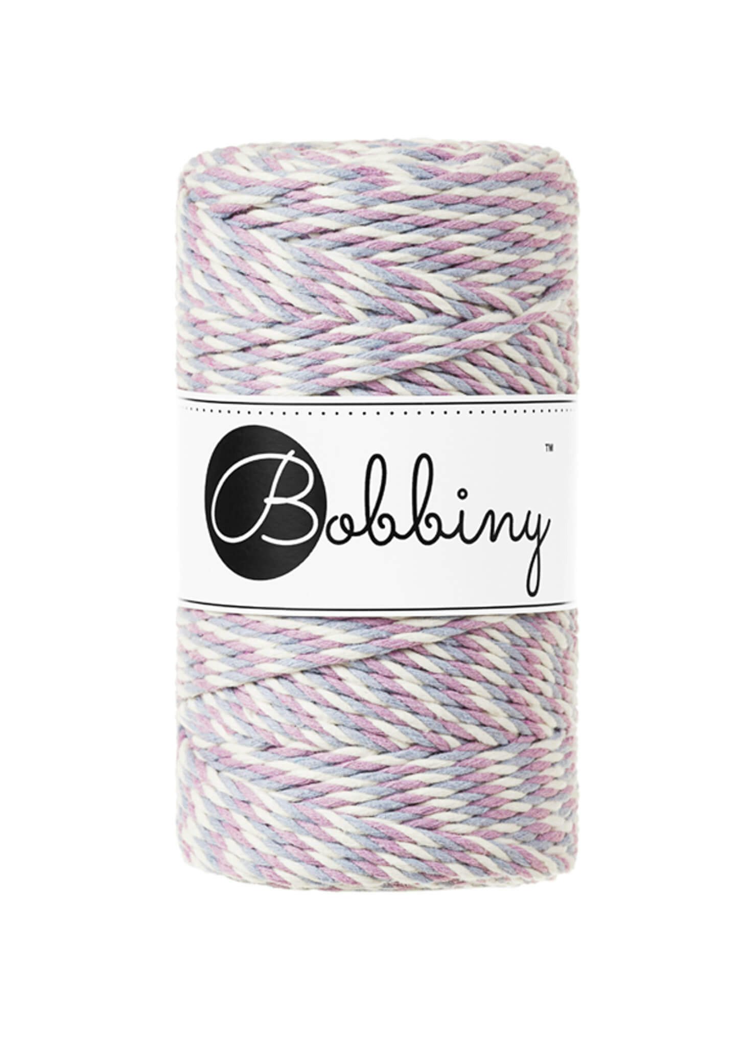 Bobbiny 3ply Macrame Rope Regular 3 mm - trippeltvinnat makramégarn