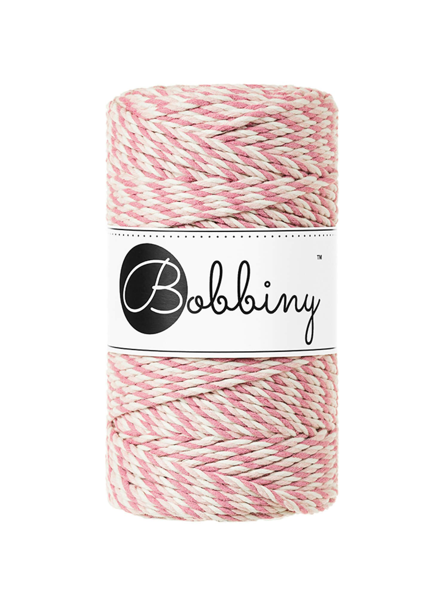 Bobbiny 3ply Macrame Rope Regular 3 mm - trippeltvinnat makramégarn