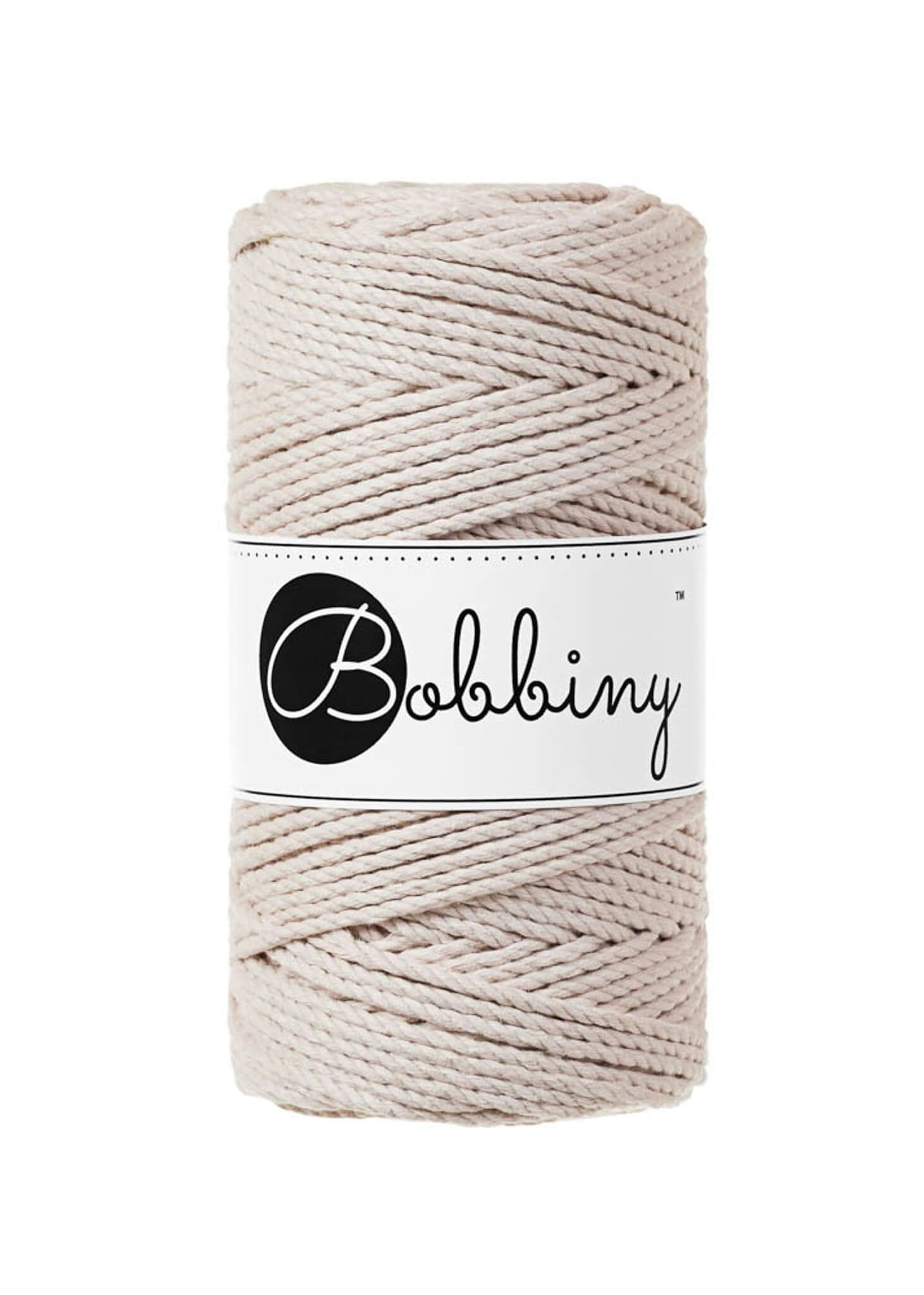 Bobbiny 3ply Macrame Rope Regular 3 mm - trippeltvinnat makramégarn