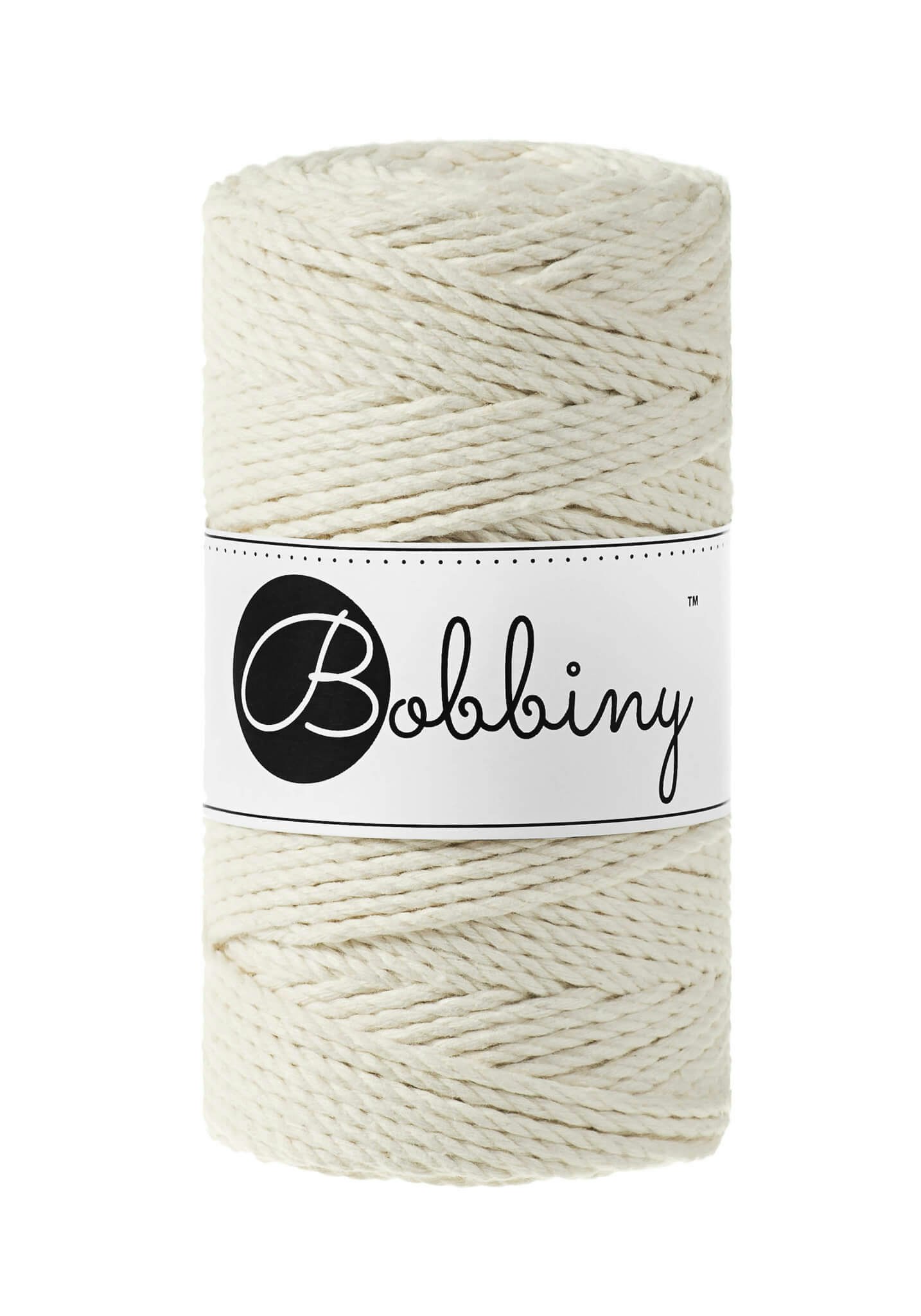 Bobbiny 3ply Macrame Rope Regular 3 mm - trippeltvinnat makramégarn