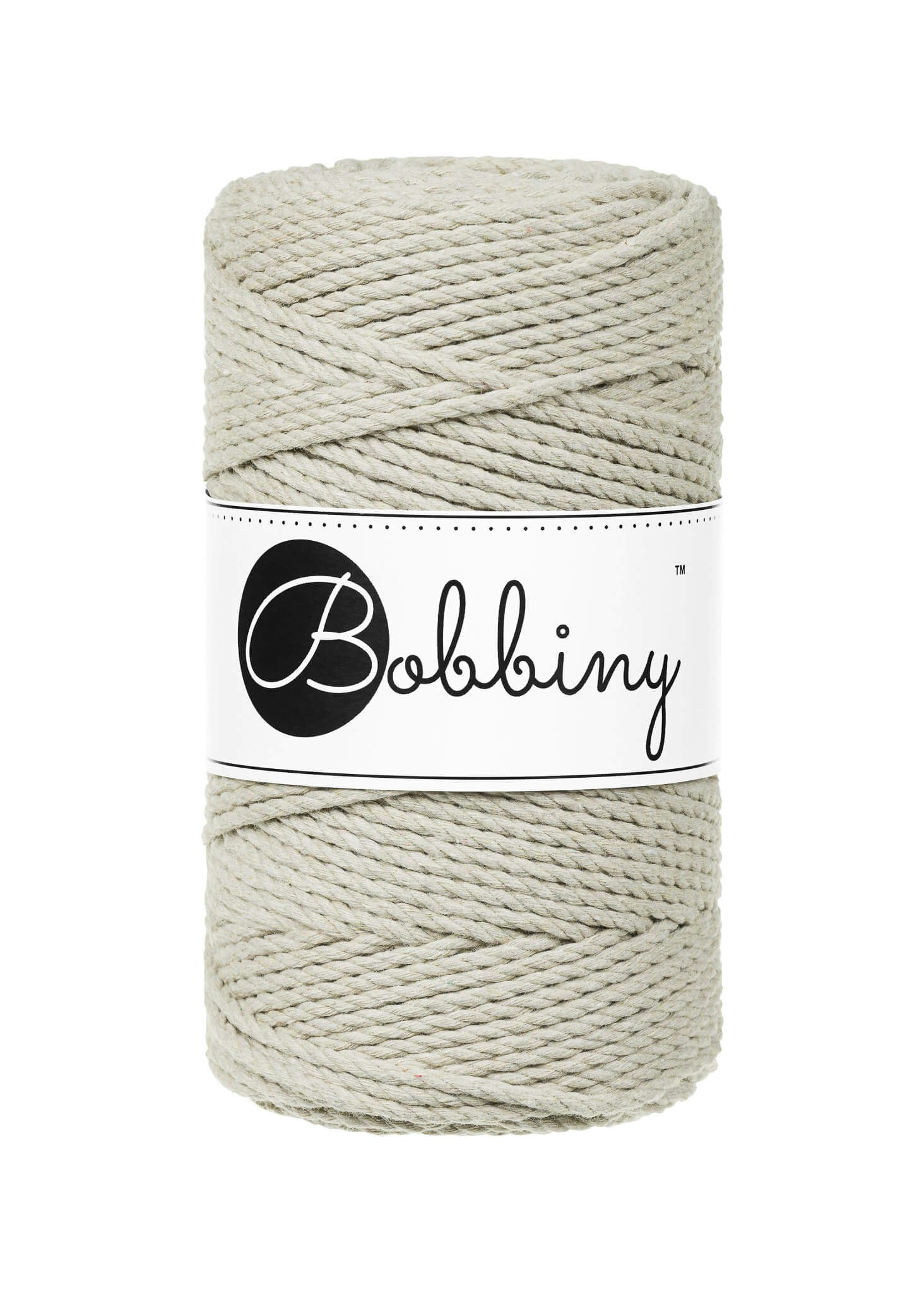 Bobbiny 3ply Macrame Rope Regular 3 mm - trippeltvinnat makramégarn