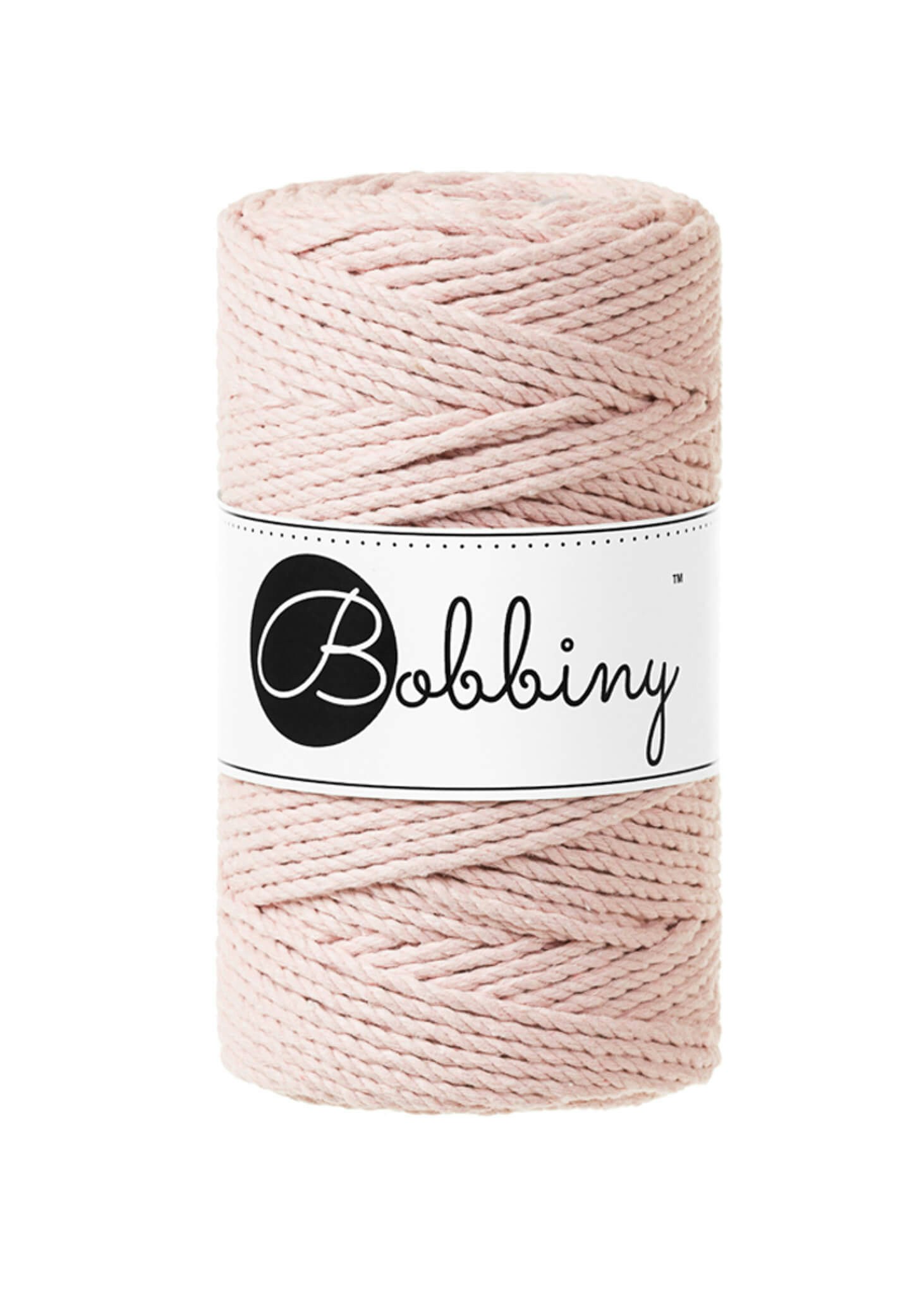 Bobbiny 3ply Macrame Rope Regular 3 mm - trippeltvinnat makramégarn