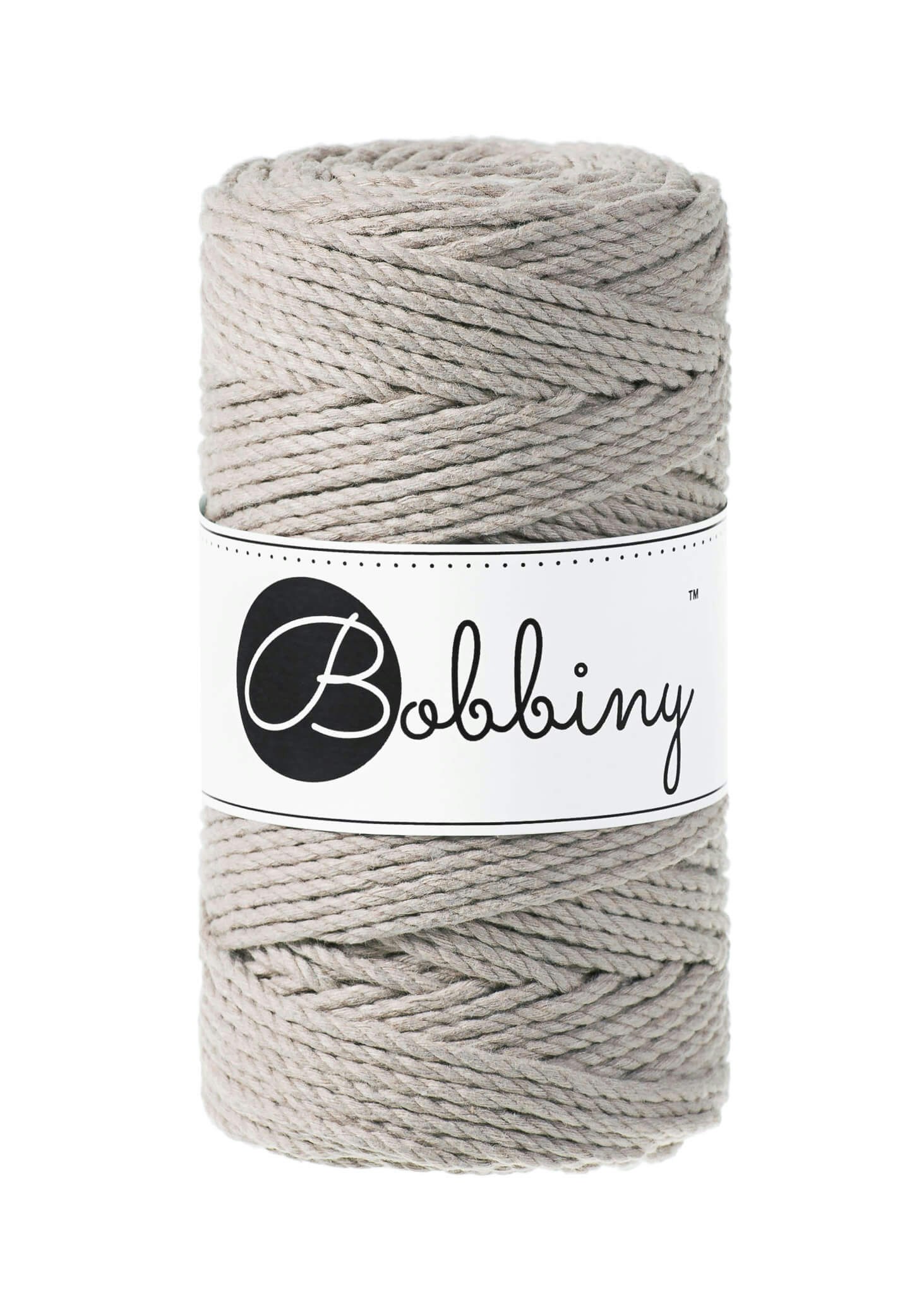 Bobbiny 3ply Macrame Rope Regular 3 mm - trippeltvinnat makramégarn