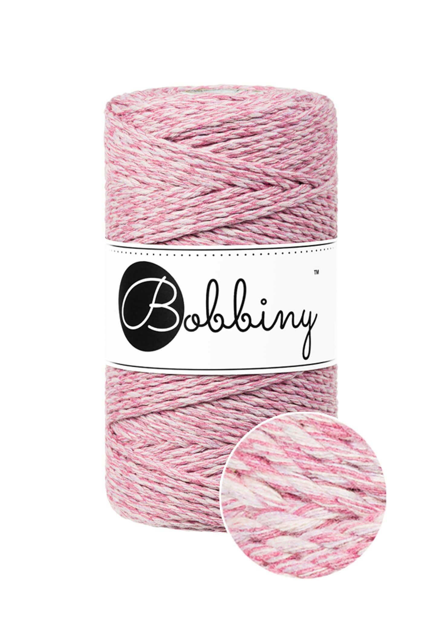 Bobbiny 3ply Macrame Rope Regular 3 mm - trippeltvinnat makramégarn