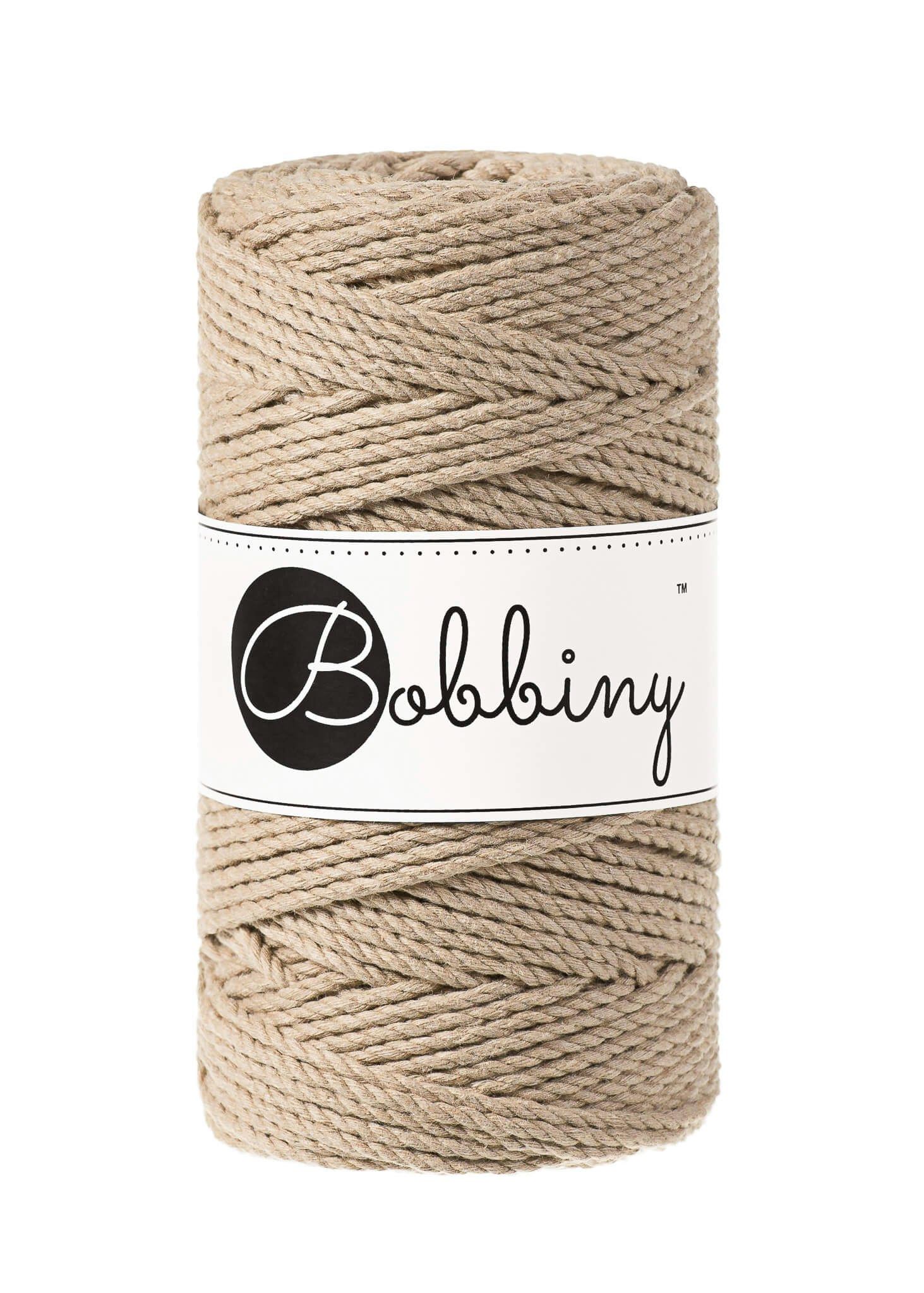 Bobbiny 3ply Macrame Rope Regular 3 mm - trippeltvinnat makramégarn