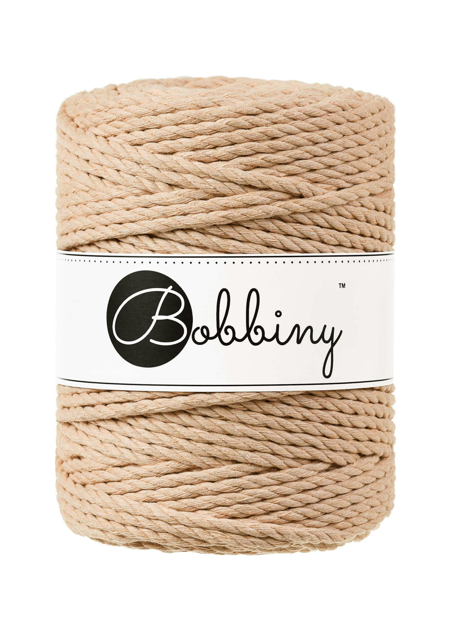 Bobbiny 3ply Macrame Rope XXL 5 mm - trippeltvinnat makramégarn