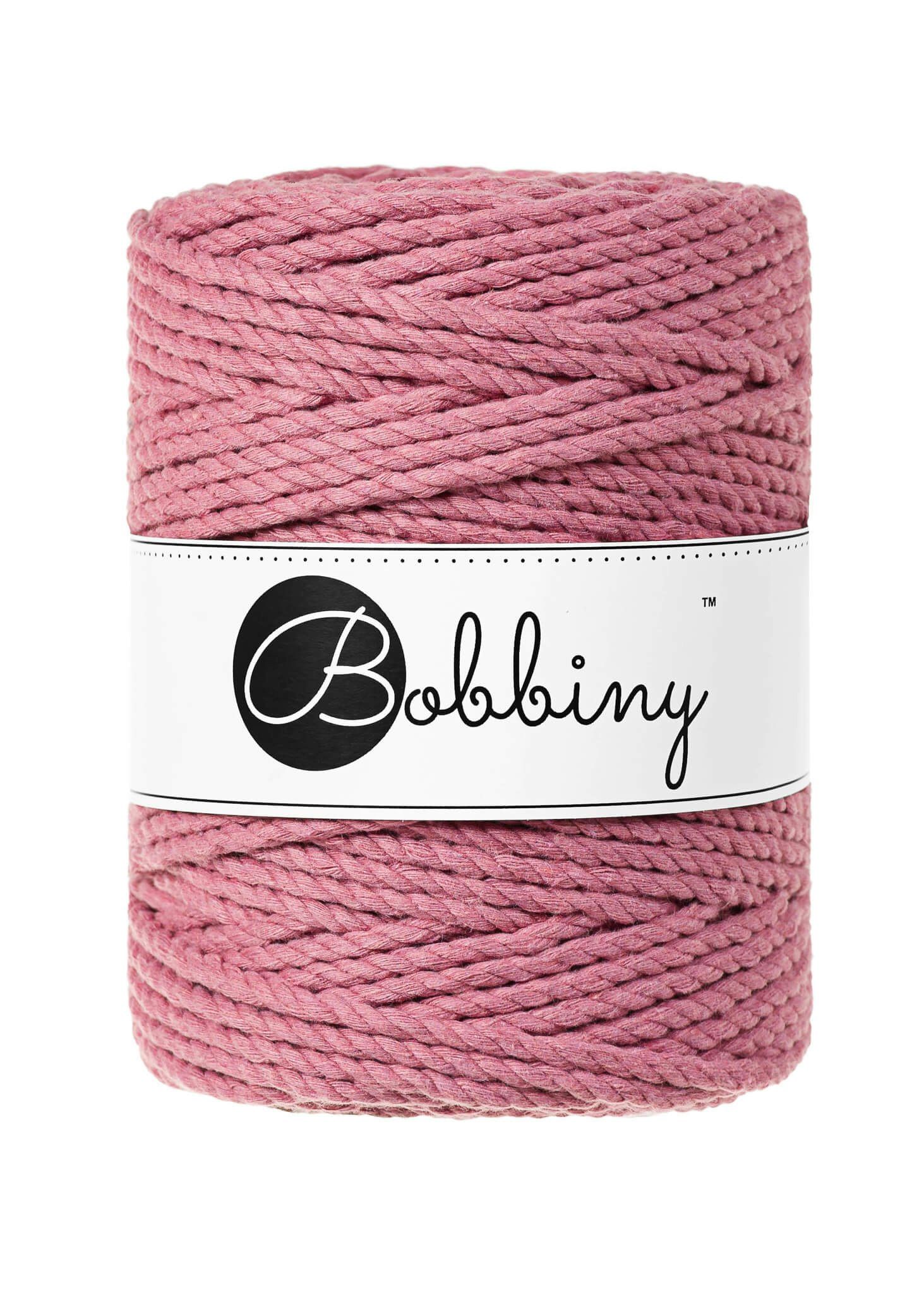Bobbiny 3ply Macrame Rope XXL 5 mm - trippeltvinnat makramégarn