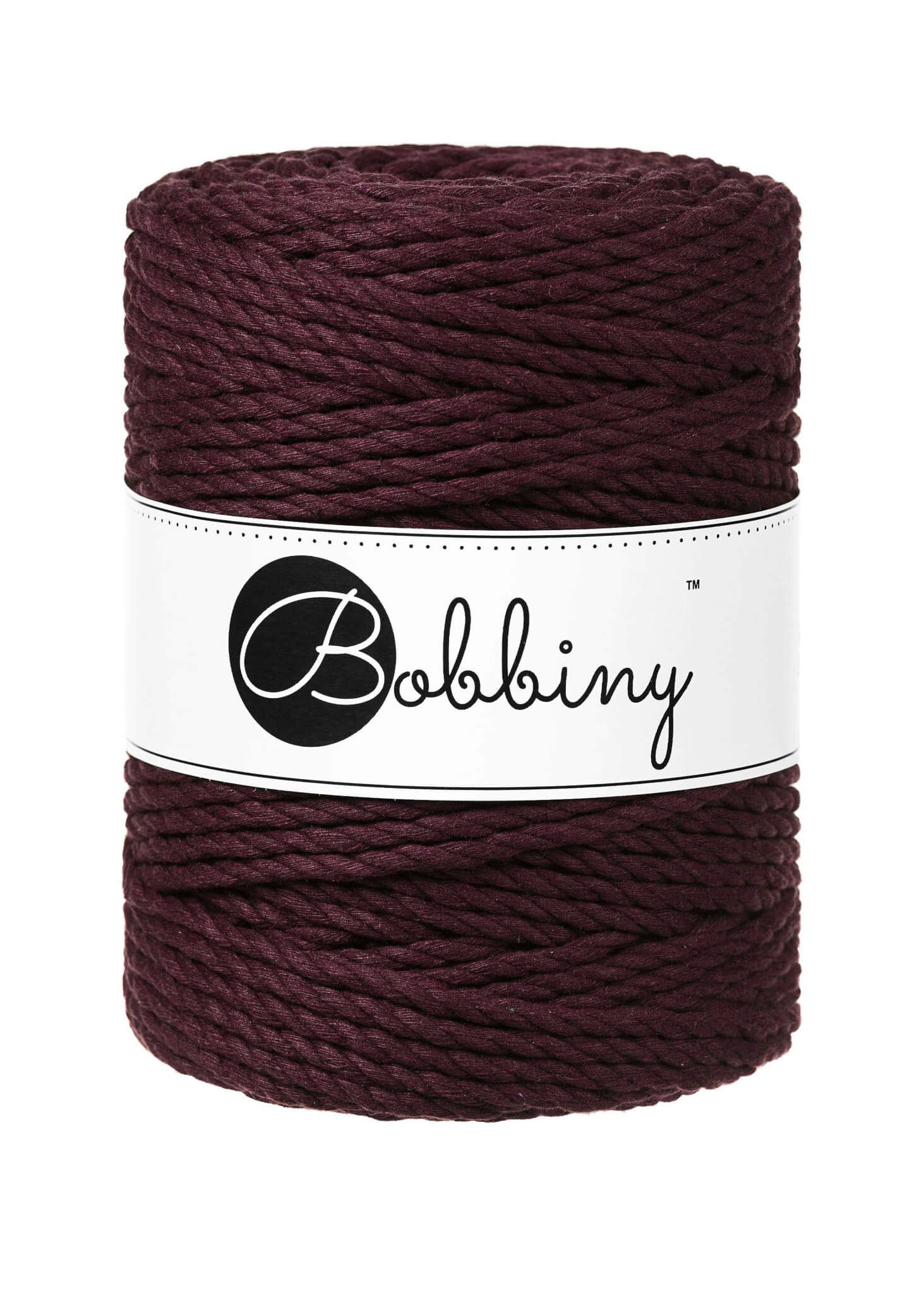 Bobbiny 3ply Macrame Rope XXL 5 mm - trippeltvinnat makramégarn
