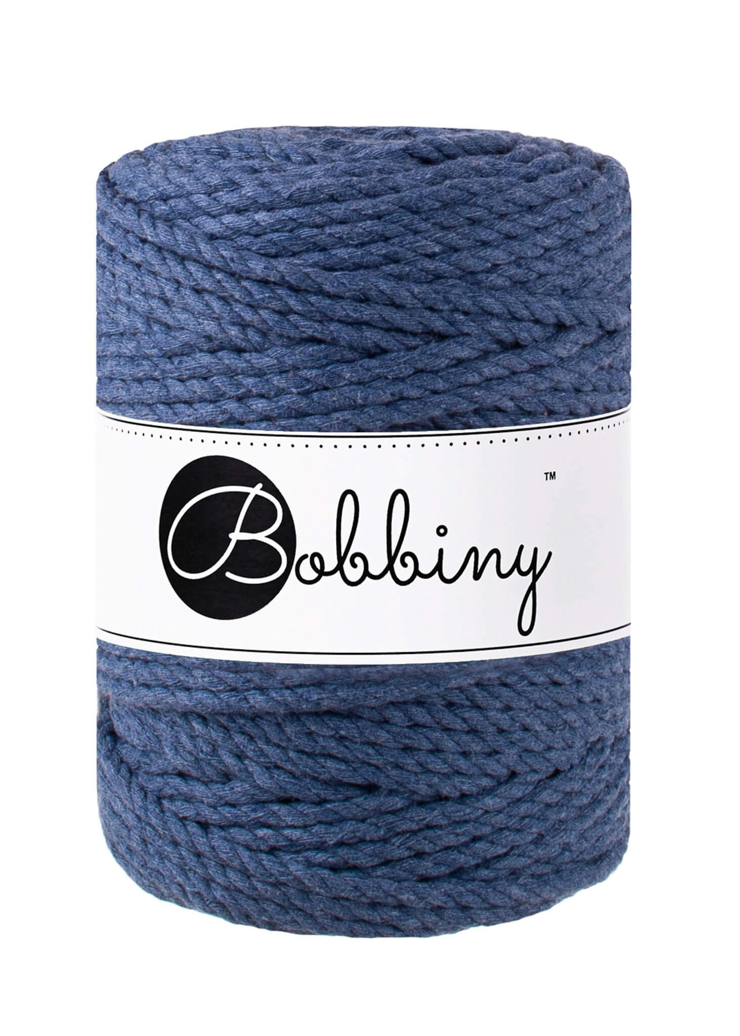 Bobbiny 3ply Macrame Rope XXL 5 mm - trippeltvinnat makramégarn