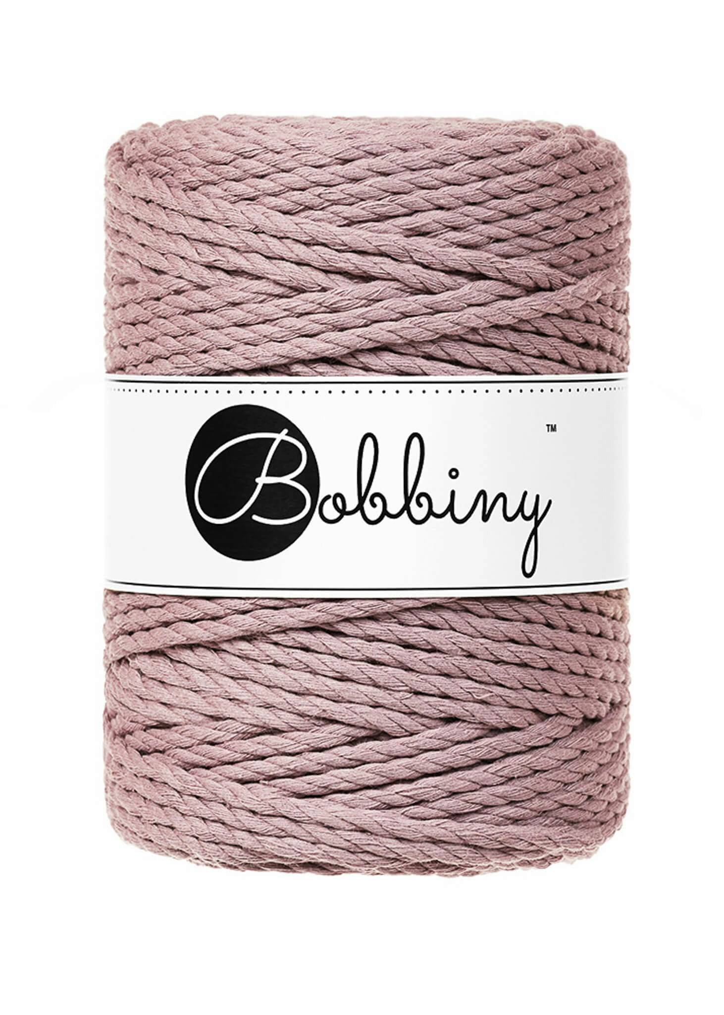 Bobbiny 3ply Macrame Rope XXL 5 mm - trippeltvinnat makramégarn