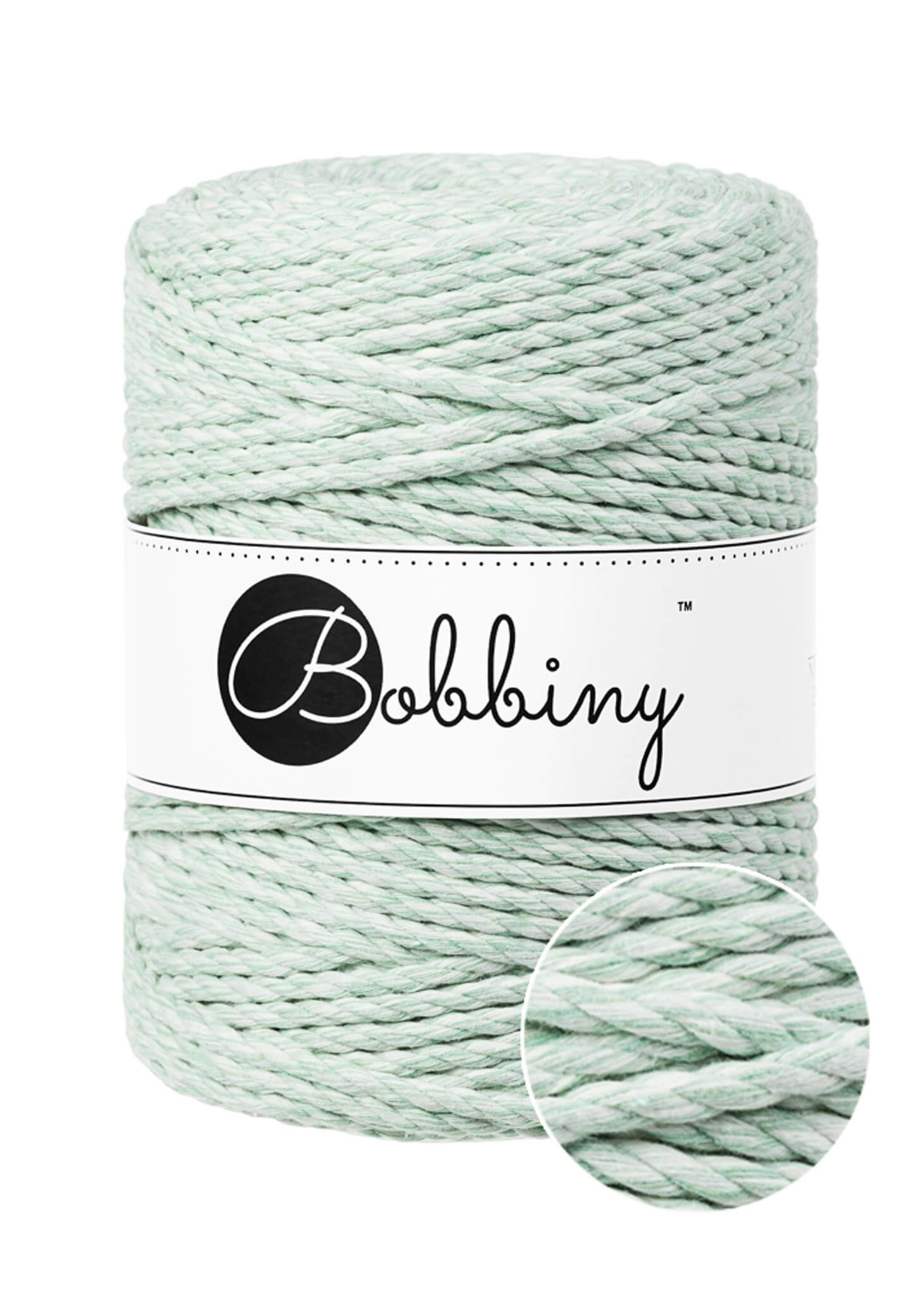 Bobbiny 3ply Macrame Rope XXL 5 mm - trippeltvinnat makramégarn