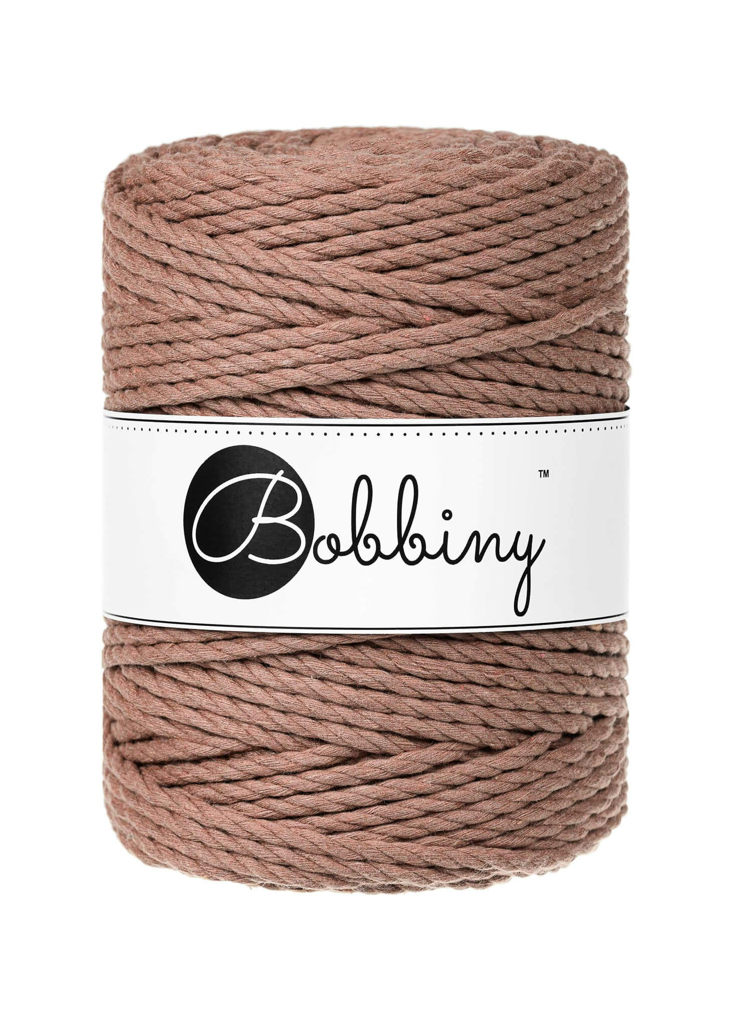 Bobbiny 3ply Macrame Rope XXL 5 mm - trippeltvinnat makramégarn